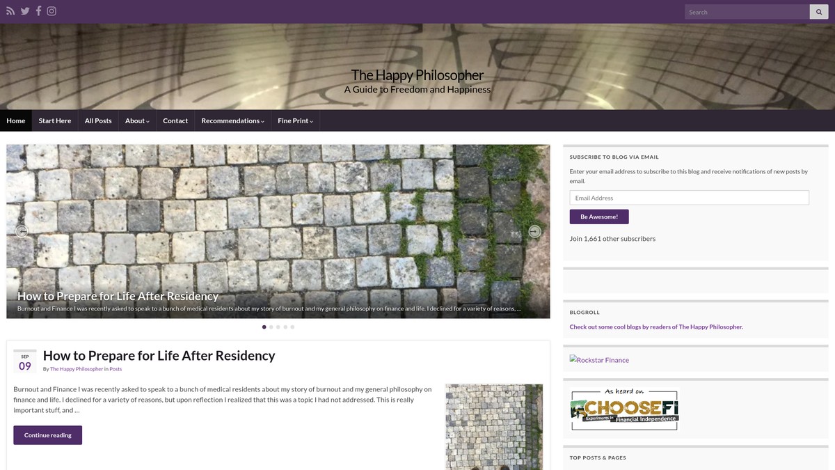 thehappyphilosopher.com screenshot