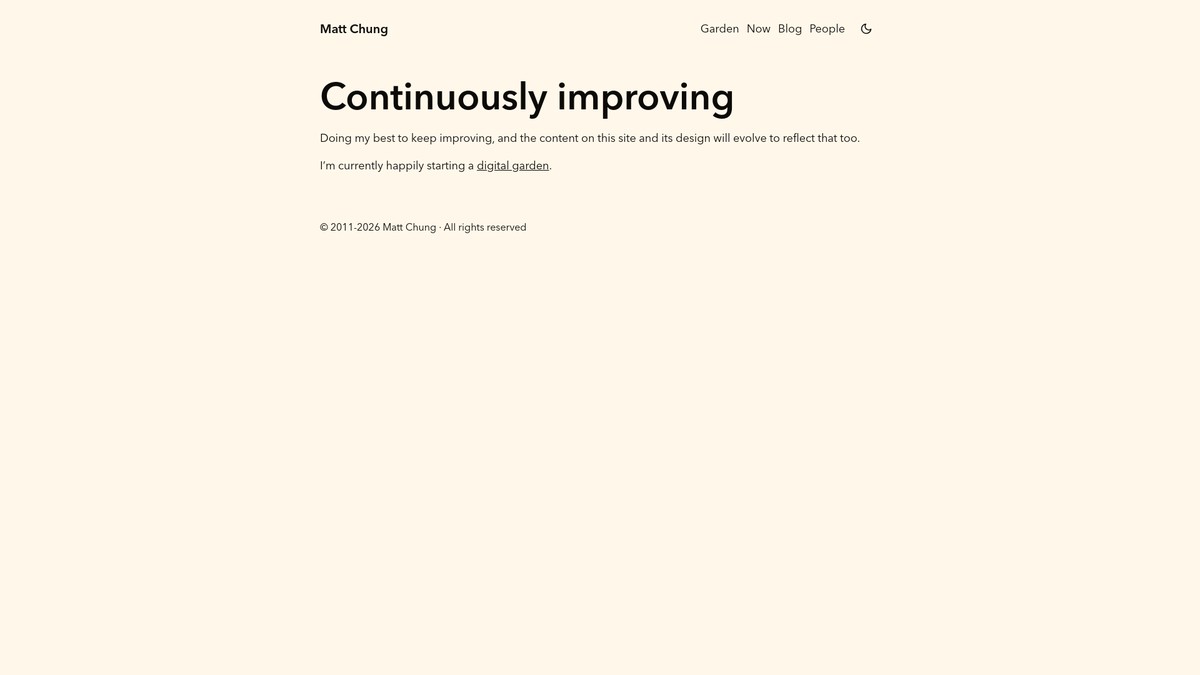 Screenshot of themattchung.com