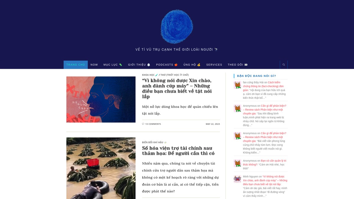 thetoobluescientist.com screenshot
