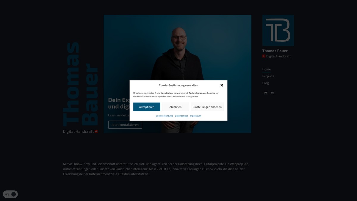 Screenshot of thomas-bauer.digital