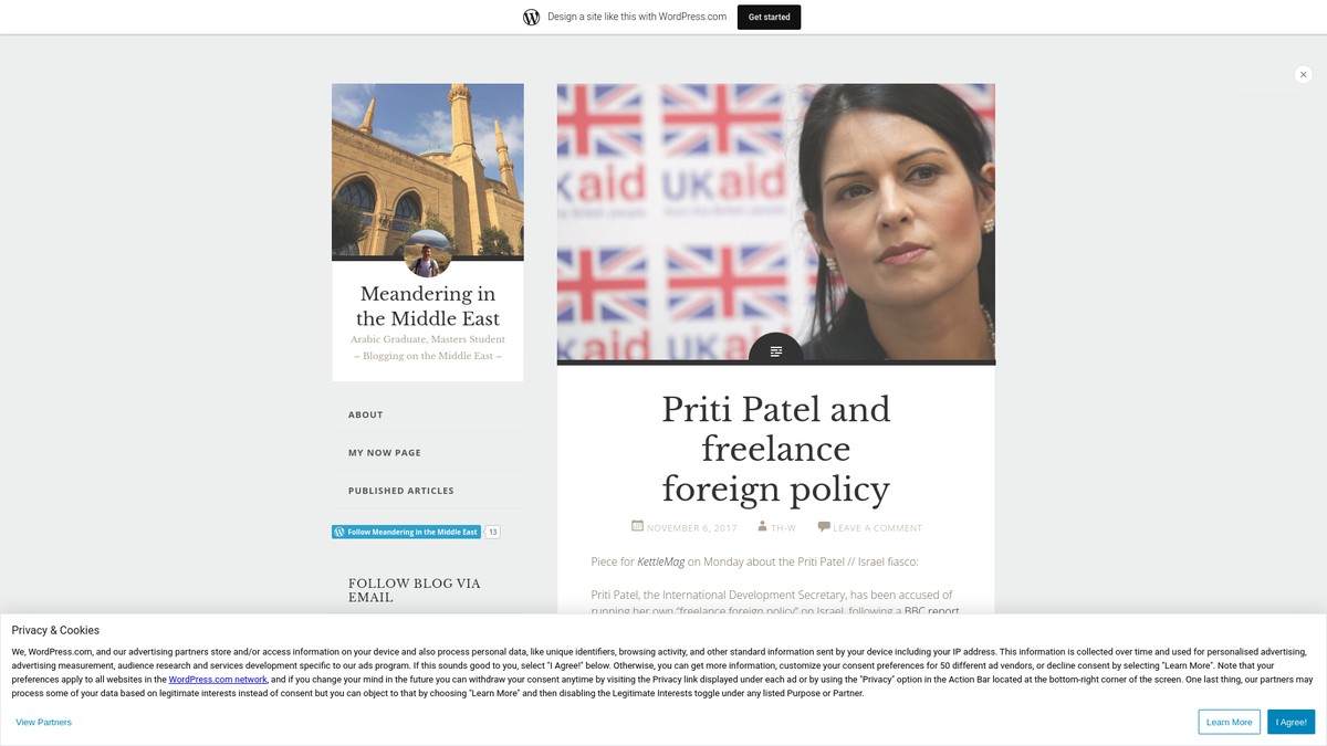 Screenshot of thowesward.wordpress.com