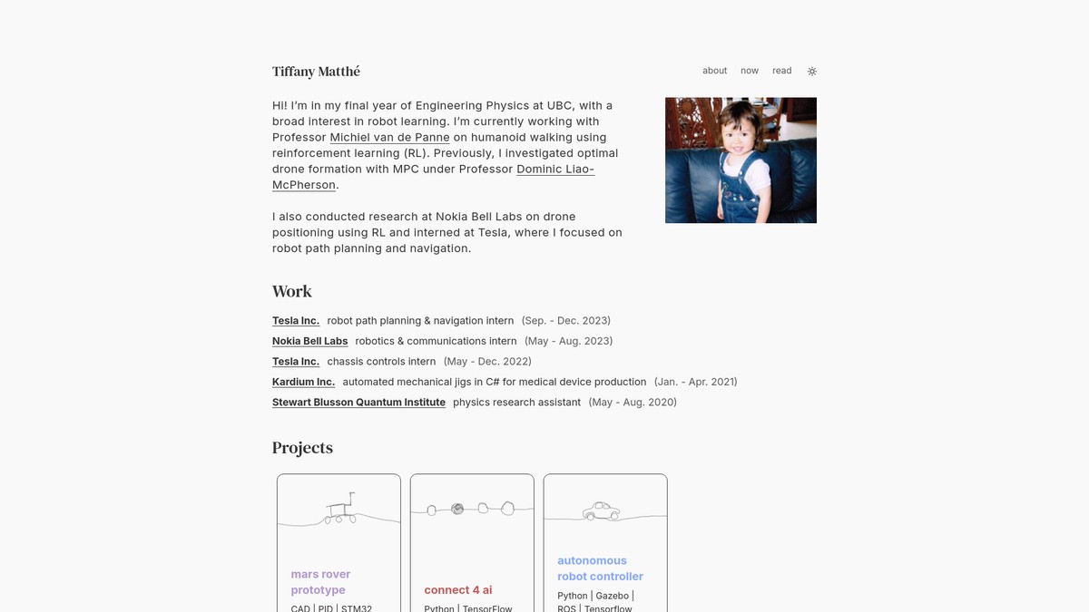 tiffanymatthe.com screenshot