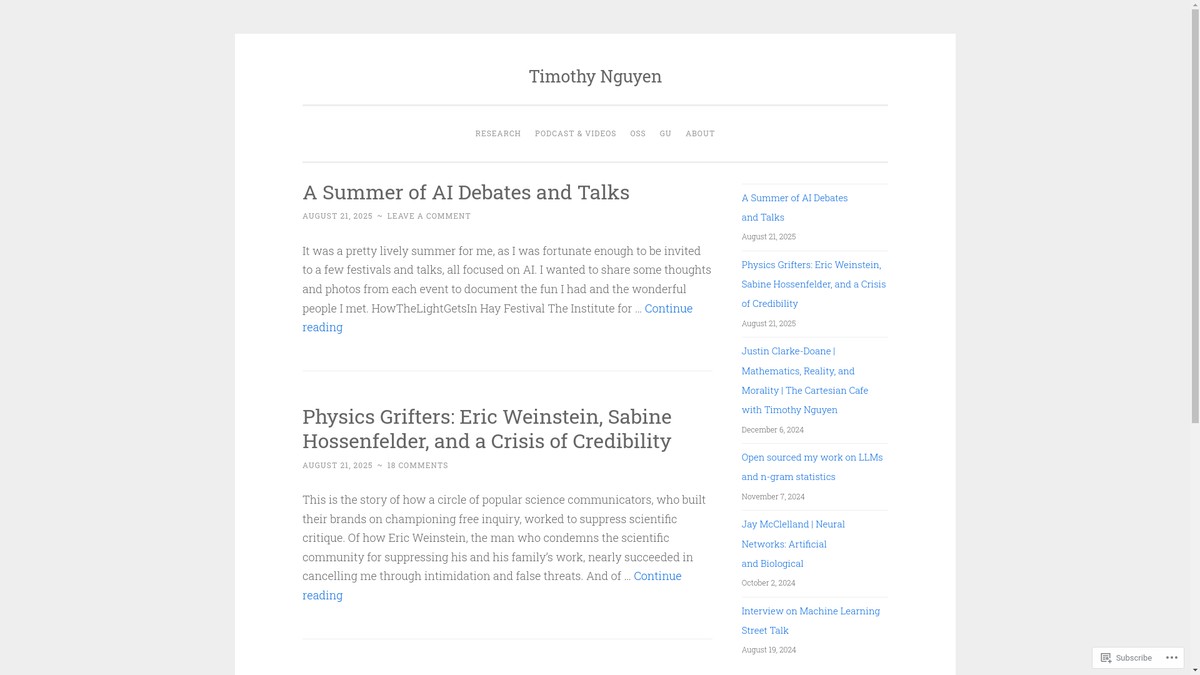 Screenshot of timothynguyen.org
