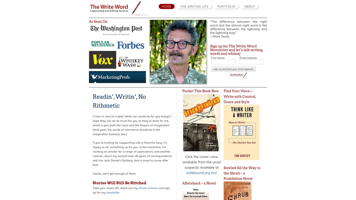 tombentley.com screenshot