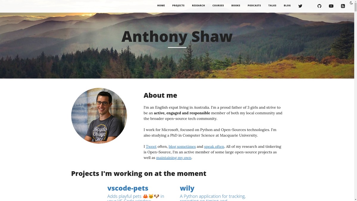 tonybaloney.github.io screenshot