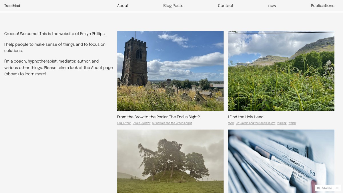 Screenshot of traethiad.com