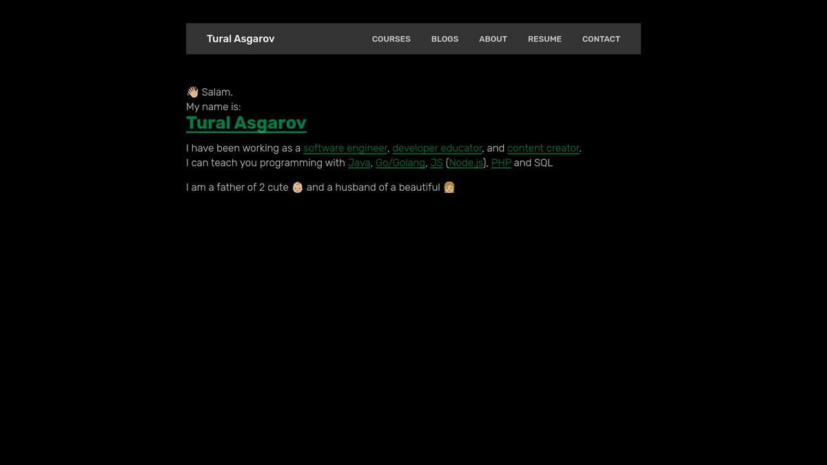Screenshot of tural.pro