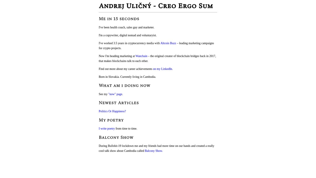 ulicny.me screenshot