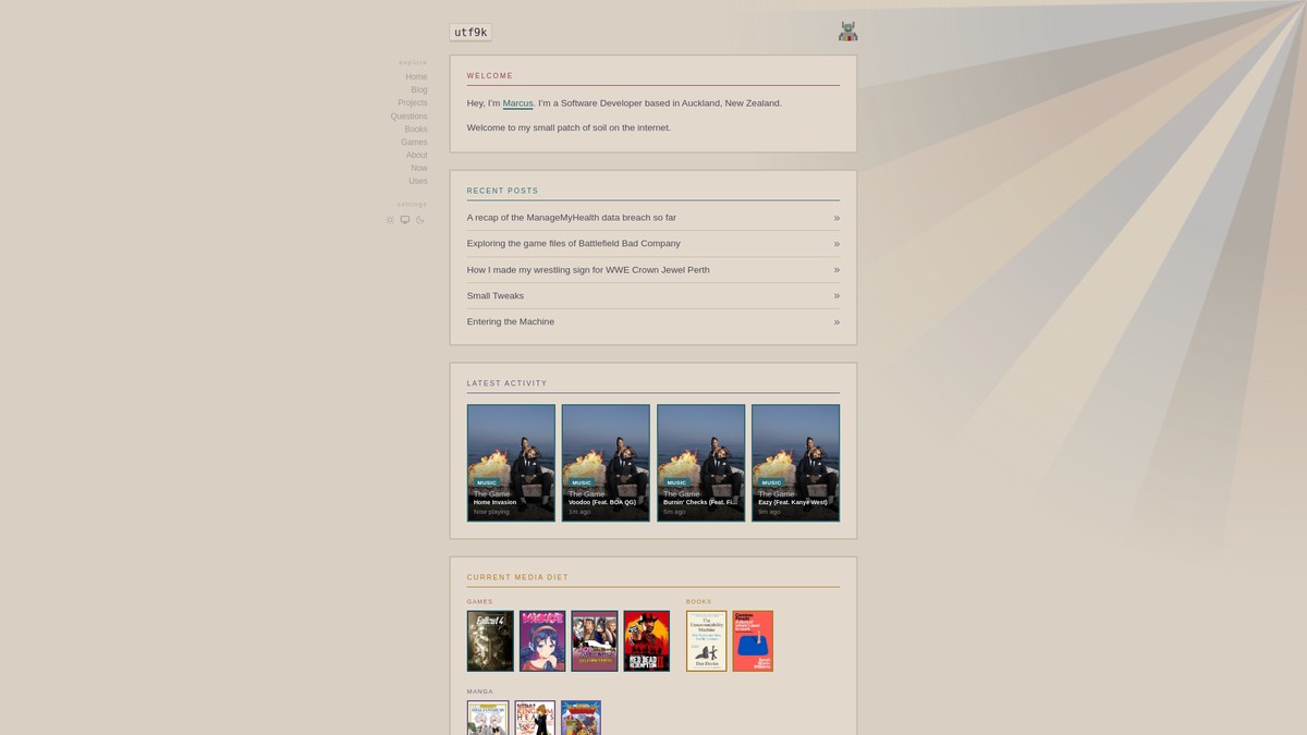 utf9k.net screenshot