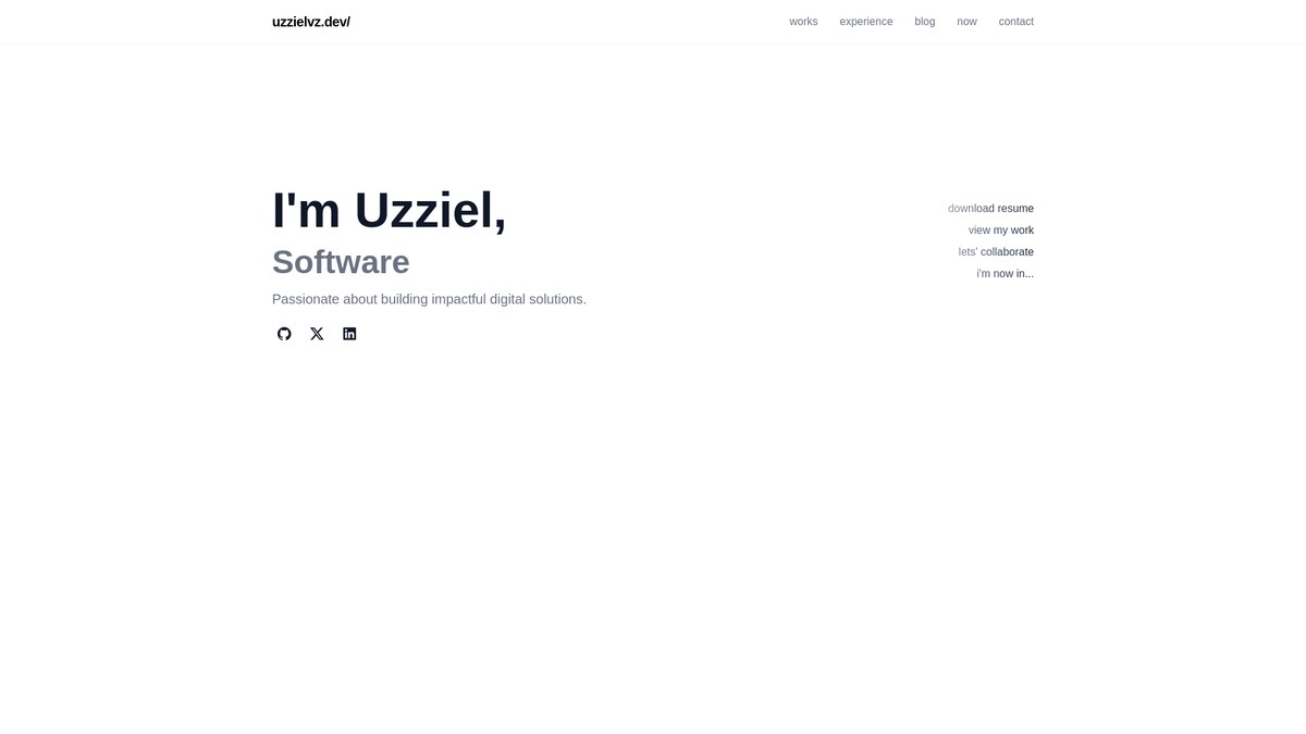 uzzielvz.dev screenshot
