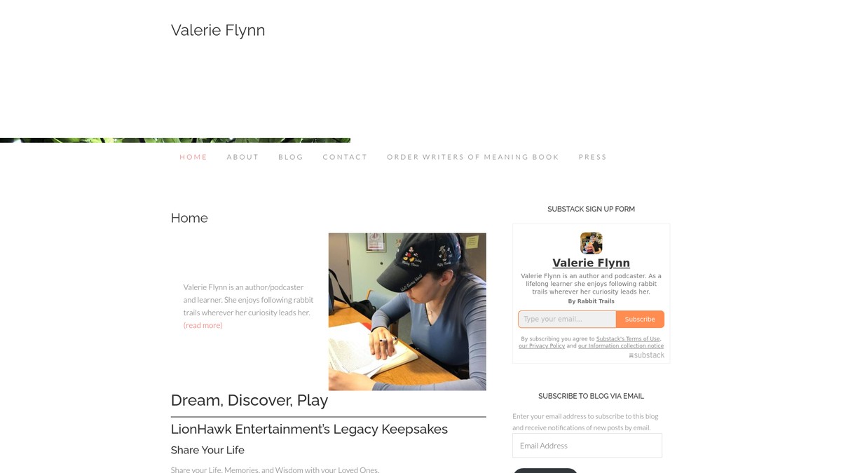 valerieflynn.com screenshot