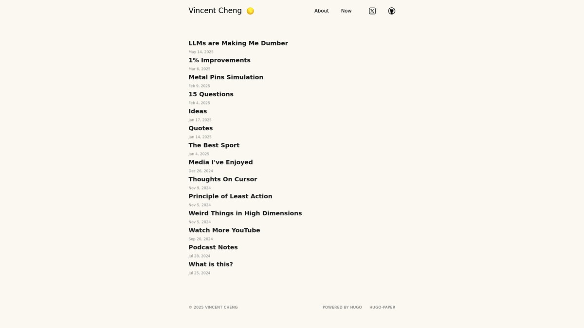 Screenshot of vncntt.github.io