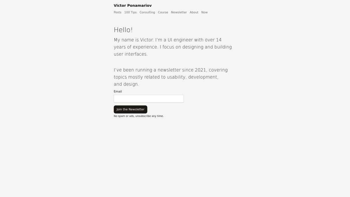 Screenshot of vpon.me