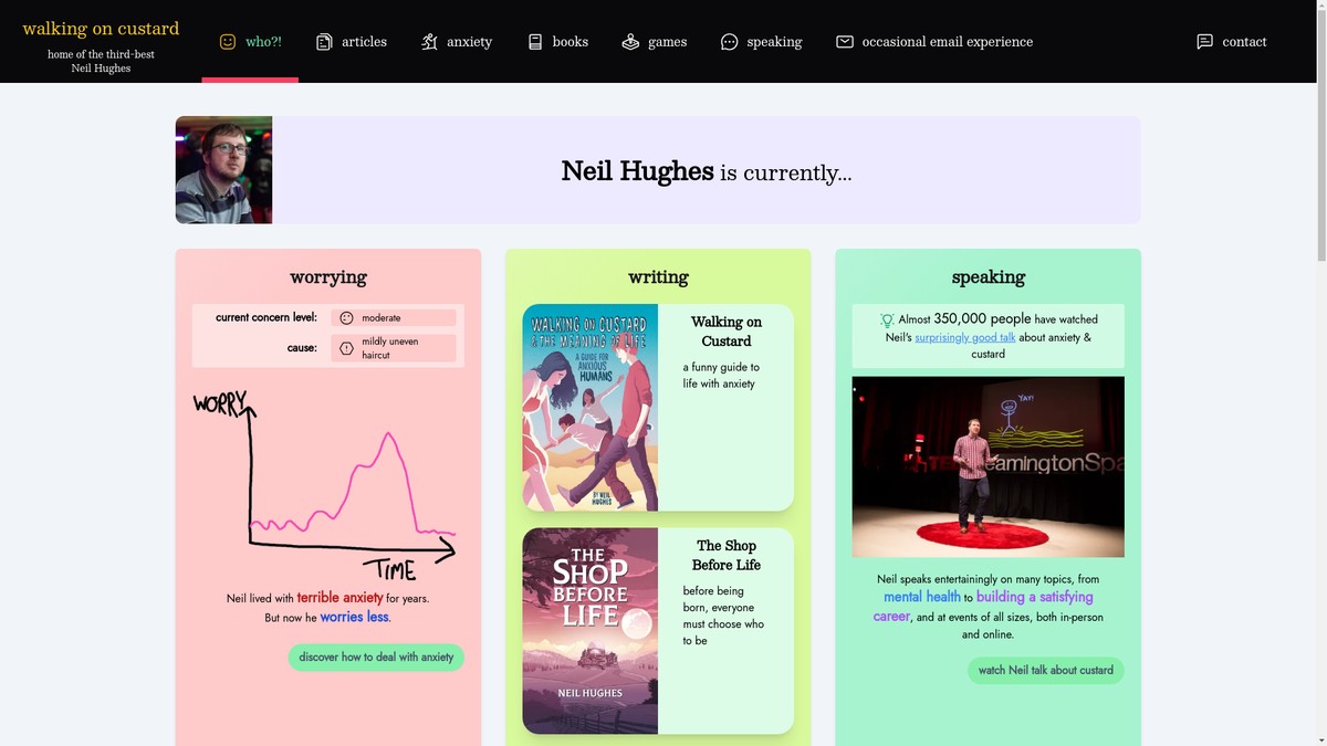 walkingoncustard.com screenshot