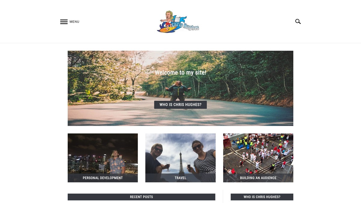 whoschrishughes.com screenshot
