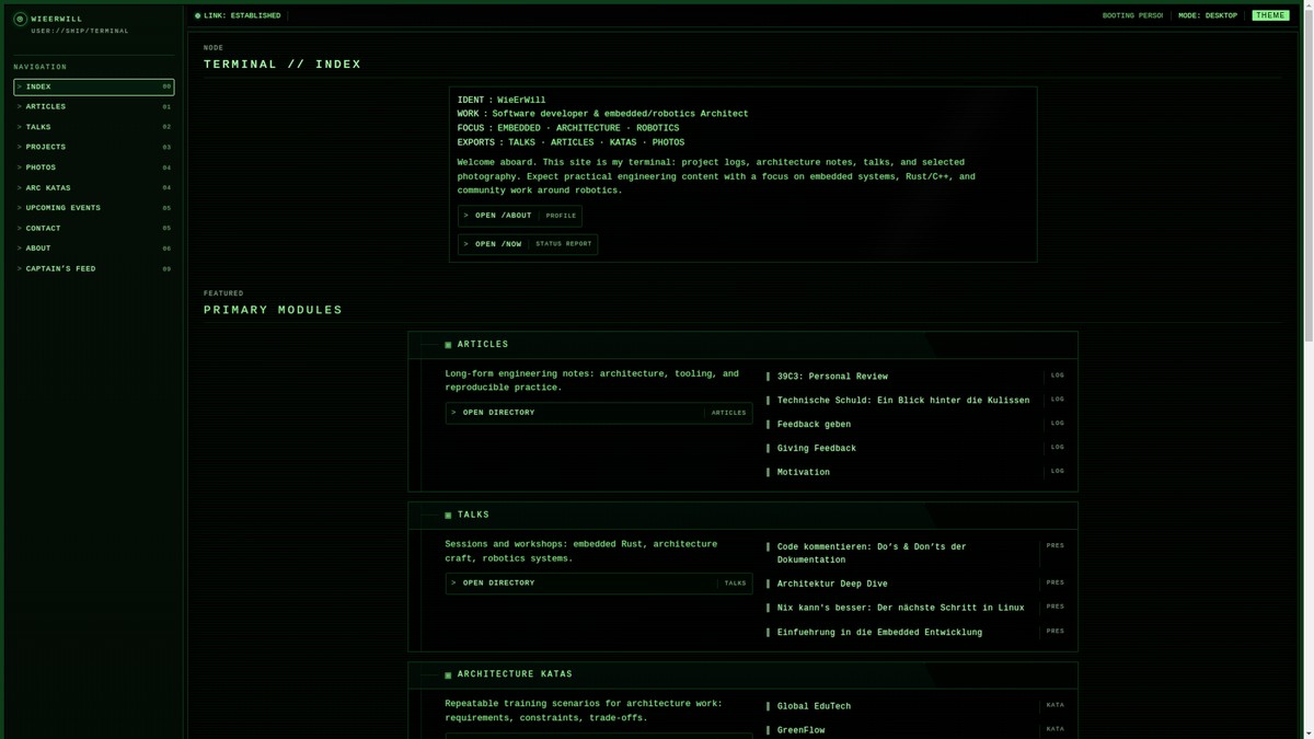 Screenshot of wieerwill.dev