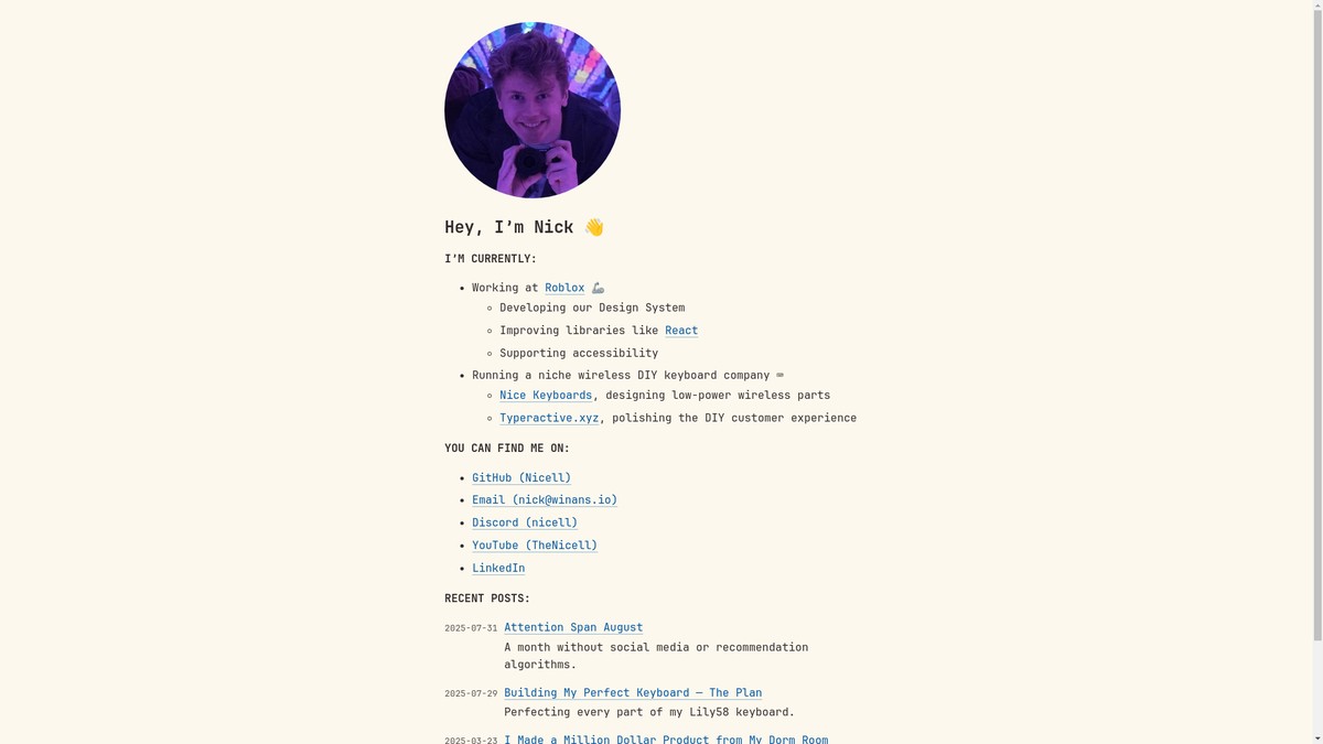 winans.io screenshot