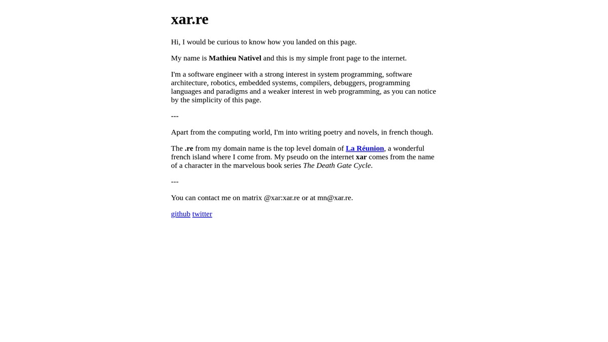 xar.re screenshot
