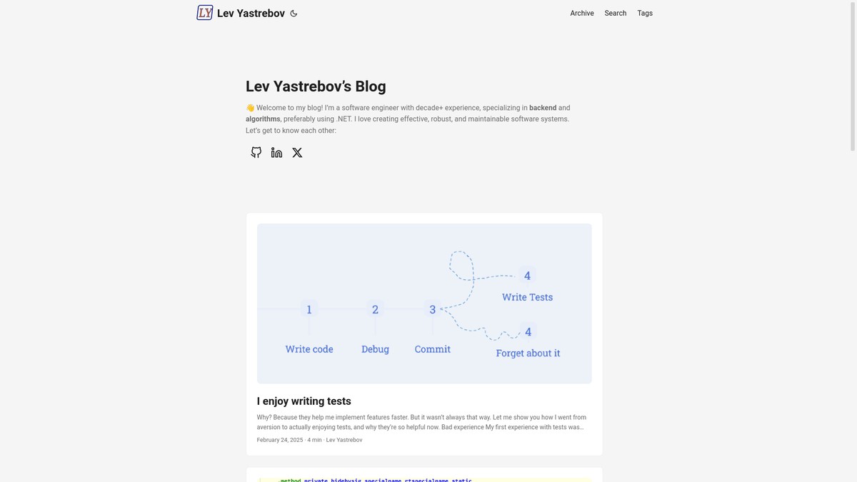 yastr.dev screenshot