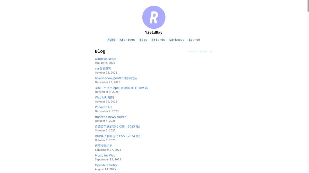 Screenshot of yieldray.fun