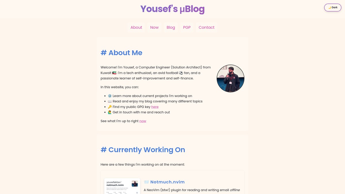 yousef.sh screenshot