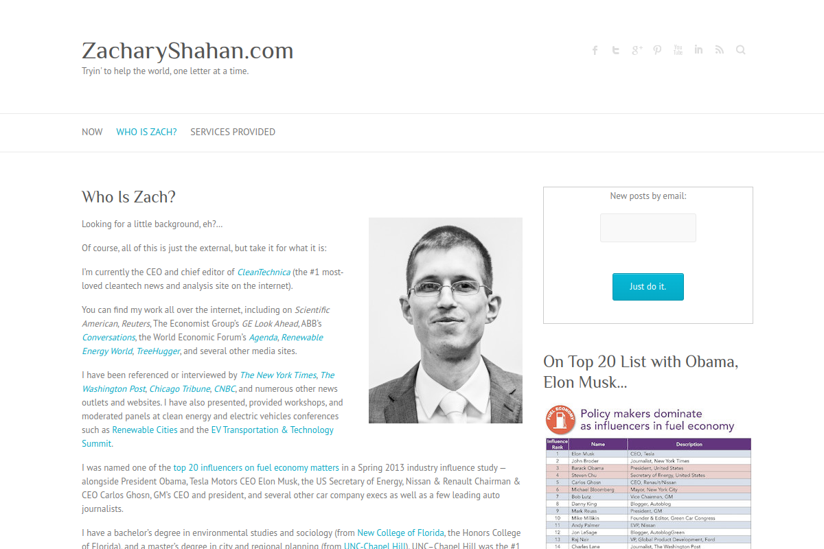 zacharyshahan.com screenshot