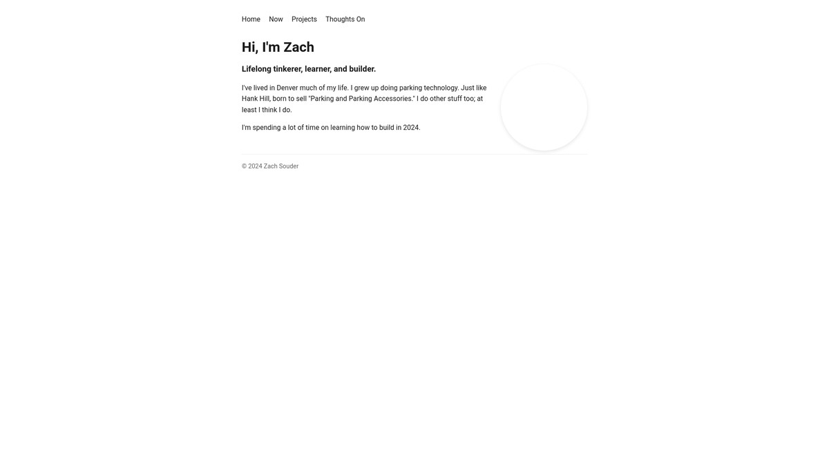 zachsouder.com screenshot