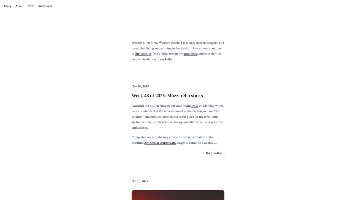 zinzy.website screenshot
