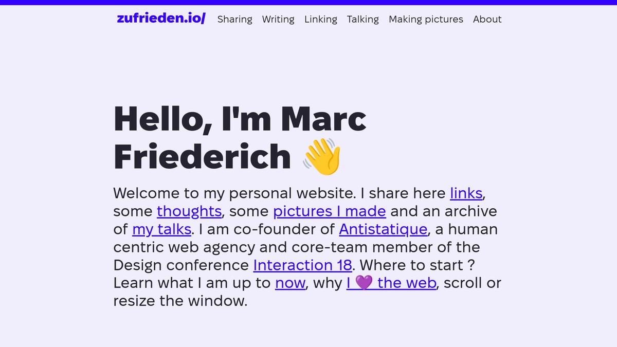 zufrieden.io screenshot